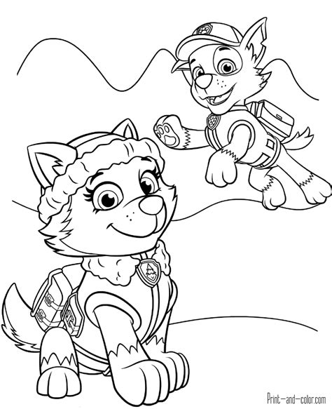 Paw patrol is vivid and colorful animated series about an enterprising and active boy named ryder and his squad of faithful pups. Paw Patrol coloring pages | Print and Color.com