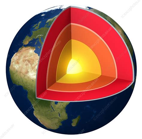 Structure Of The Earth Illustration Stock Image C0240617