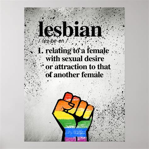Lesbian Definition Defined Lgbtq Terms Poster Zazzle