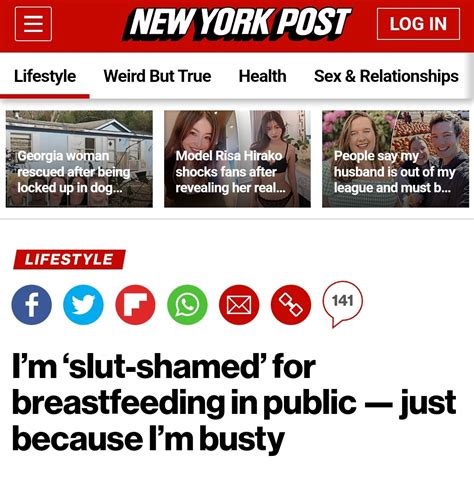 Im ‘slut Shamed For Breastfeeding In Public — Just Because Im Busty