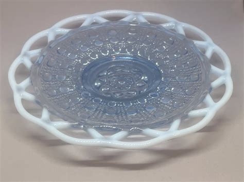 Vintage Imperial Katy Blue Laced Edge Plate 7 14 W X Etsy