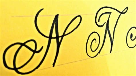Maybe you would like to learn more about one of these? Latter N calligraphy with marker#604 | Cursive N letter ...