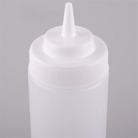 Choice 24 Oz Clear Wide Mouth Squeeze Bottle 6pack