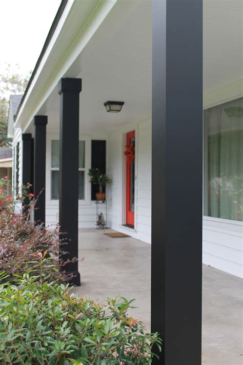 10 Black Columns On Front Porch
