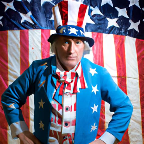 Uncle Sam In Front Of American Flag Blank Template Imgflip