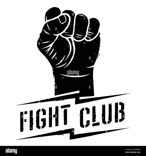 Fight Club Logo With Fist Vector Illustration Stock Vector Image And Art
