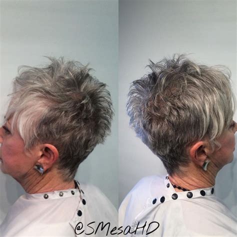Gorgeous Hairstyles For Gray Hair To Try In Short Spiked Hair Short Spiky Hairstyles