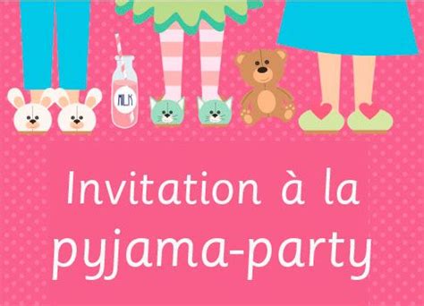 Nous ne pouvons que te le conseiller ! Invitations Pyjama Party Fille Verso Pictures to pin on ...