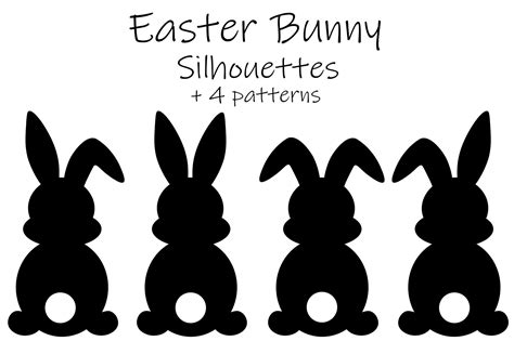Bunny Silhouettes. Bunny Silhouettes pattern. Bunny SVG By
