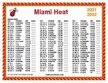 Printable 2021-2022 Miami Heat Schedule