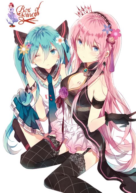 Miku Hatsune X Luka Megurine Render By Ichikari On Deviantart