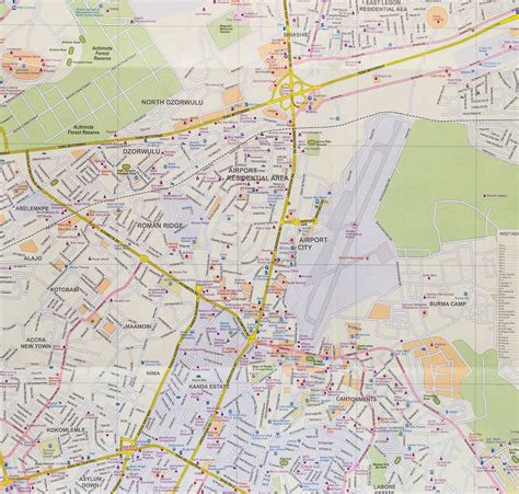 Large Accra Maps For Free Download And Print High Resolution And