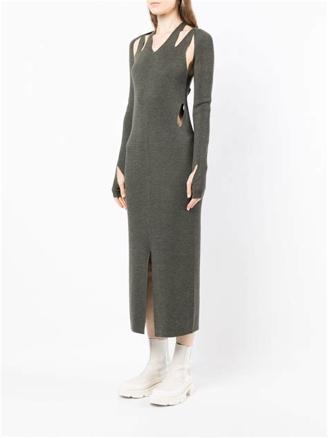 Dion Lee Cut Out Detail Knitted Dress Farfetch
