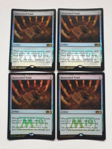 Magic Mtg Desecrated Tomb M19 Draft Weekend Promo Foil Playset X4 Nm Ebay