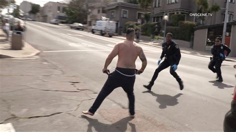 Cops Tackle Man After Standoff Caught On Camera San Diego Youtube