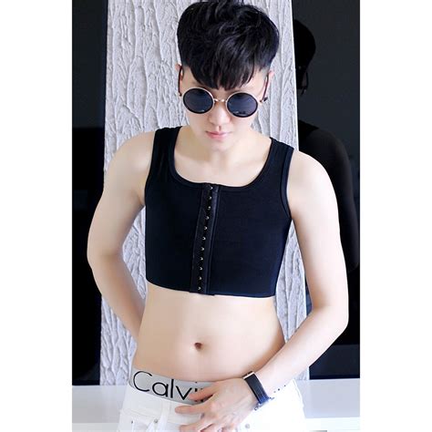 Front 3 Row Buckle Chest Binder Adjustable Breast Binder Breathable FTM
