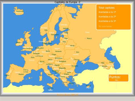 Paises Europa Capitales Mapa