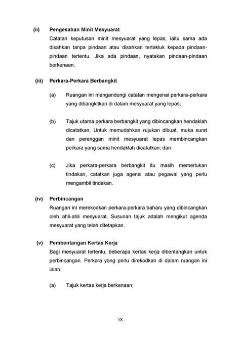 Rujuk versi word format minit mesyuarat di bawah: Format Baharu Minit Mesyuarat | Malaysia