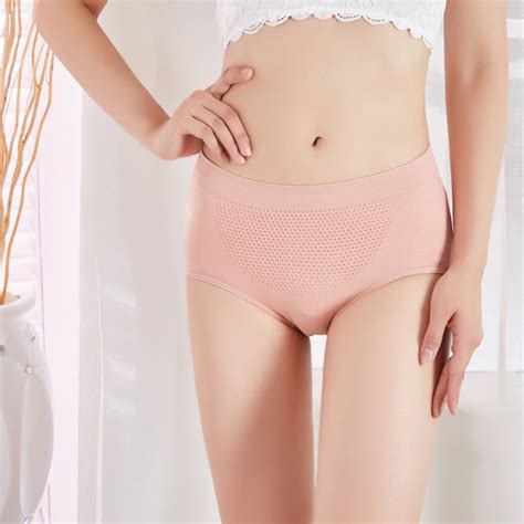 2021 Mid Waist Warm Palace Honeycomb Panties Womens Cotton Crotch Abdomen Hips Honeycomb