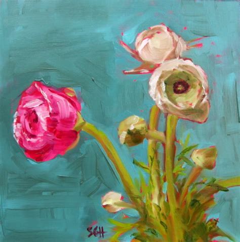Sandy Graeser Haynes Paintings Ranunculus Painting