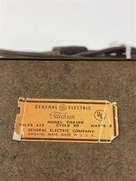 General Electric Telechron Alarm Clock Model HA Foot Cord Works