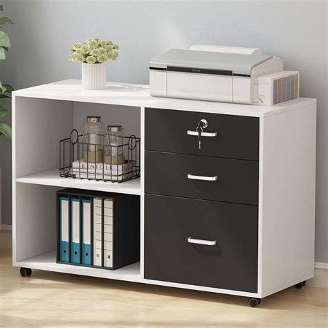 | skip to page navigation. Umeroom 3 Drawer Wood File Cabinets with Lock, Large ...