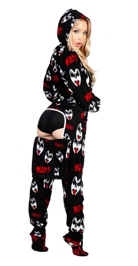 Kiss Footed Pajamas Now With An Escape Hatch Drop Seat Onesie Poorly Dressed Clothes