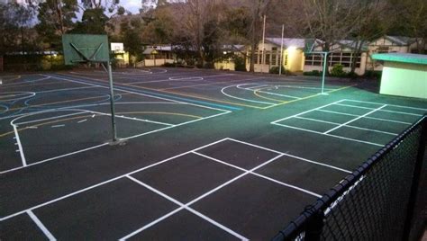 Sports Courts Indoor And Outdoor Line Marking Advance Linemarking
