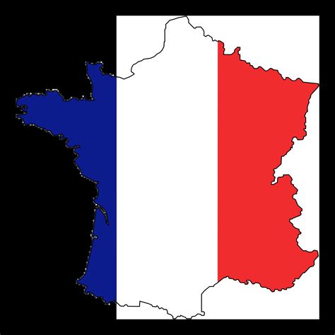 France Flag Map •