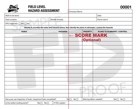 Field Level Hazard Assessment Card Flha4c Template Forms Direct