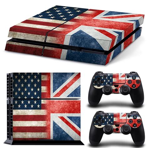 Free Drop Shipping Custom Design For Flag For Decals Sony Ps4 Console