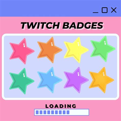 Twitch Sub Badges Bit Badges 9 Stars Collection Streamers