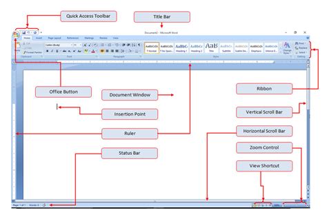 Microsoft Word 2007 And 2010 Parts And Controls Office Tutorial