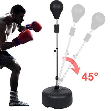 Hurbo Punching Bag With Stand Freestanding Reflex Bag Adjustable
