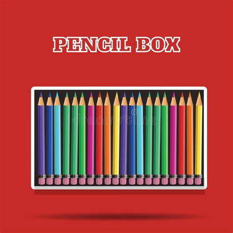 Colored Pencils Pencil Box Stock Illustrations 466 Colored Pencils