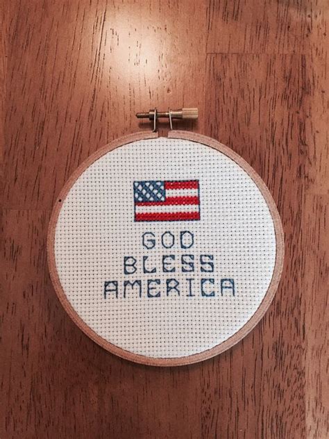 God Bless America Cross Stitch By Cathyscrossstitch On Etsy Great For