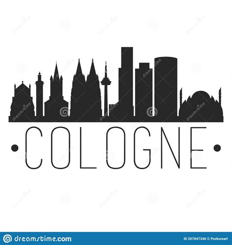 Cologne Germany City Skyline Silhouette City Design Vector Famous