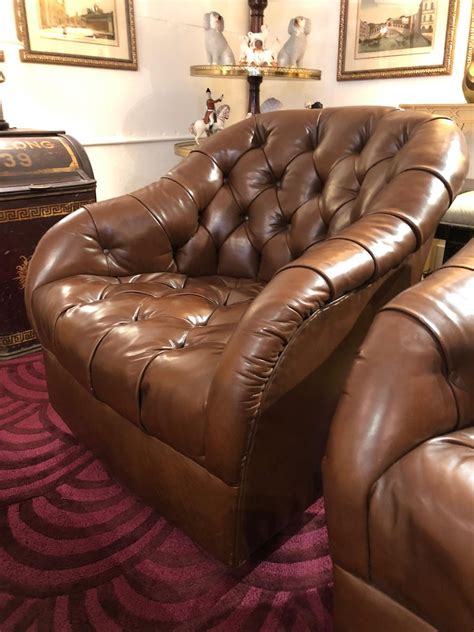 Or maybe you want a club chair recliner in leather. Sumptuous Tufted Ward Bennett Swivel Club Chairs in ...