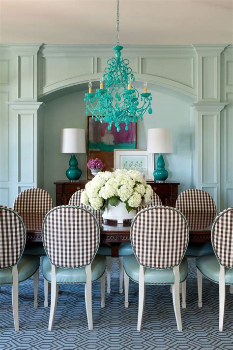 Turquoise Dining Room By Tobi Fairley Interior Design Turquoise Dining
