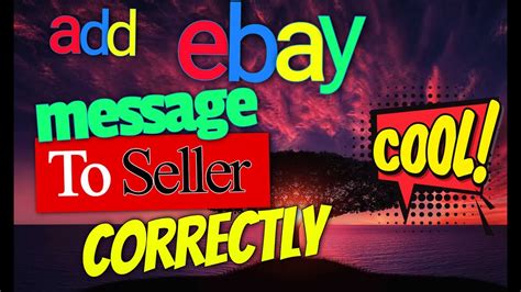 How To Send An Ebay Message To Seller Correctly Youtube