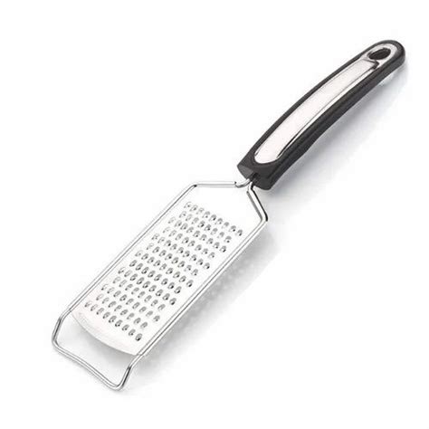 Silver Stainless Steel Plastic Handle Cheese Grater For Kitchen Ss304