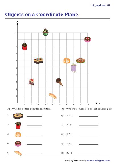Objects On A Coordinate Plane Worksheets