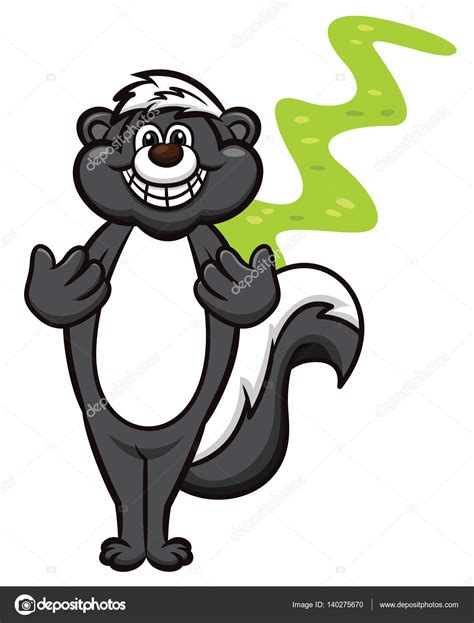 Skunk Cartoon Animal Character Isolated On White Stock Illustration By