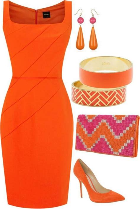 The Great Outfit In Orange I Like The Dress So Much Classy Outfits