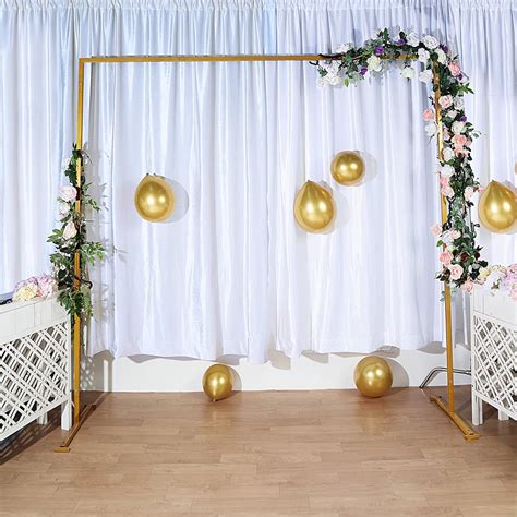 Buy Efavormart 8ft X 8ft Gold Metal Wedding Arch Photo Booth Ceremony
