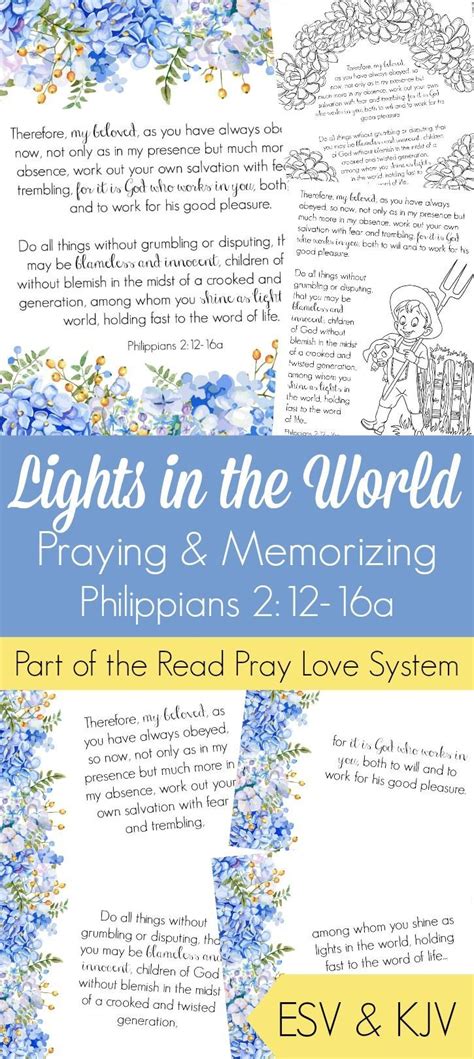 Lights In The World Praying And Memorizing Philipians 212 16a Little