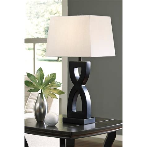 Signature Design By Ashley Lamps Contemporary L243144 Set Of 2 Amasi Poly Table Lamps