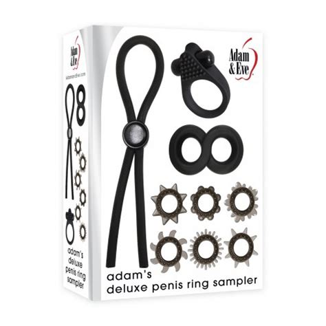 Adam And Eve Adam S Deluxe Penis Ring Sampler Black Smoke Sex Toys