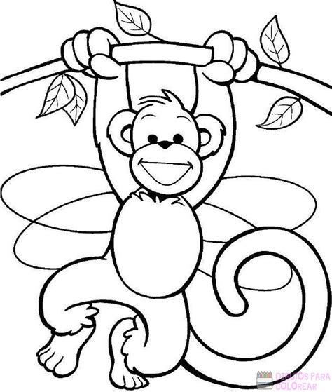 磊【2750】los Mejores Dibujos De Monos Para Colorear ⚡️ Dibujos Para