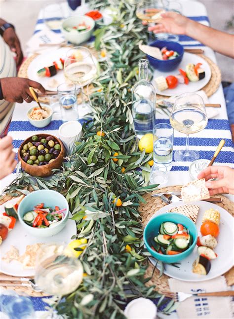 For the table, ancient greek decorations with ancient greece theme, use golden colored plastic dinner plates, and napkins, glass, spoons to match. Gone Greek by Lauren Kelp | Made From Scratch